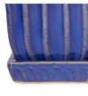 BLUE SQUARE CERAMIC SMALL PLANTER SET OF 3