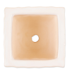 WHITE SQUARE CERAMIC SMALL PLANTER SET OF 3