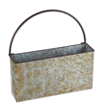 RECTANGLE GALVANIZED WALL PLANTER