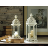 GRACEFUL DISTRESSED WHITE LARGE LANTERN