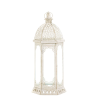 GRACEFUL DISTRESSED WHITE LARGE LANTERN