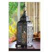 BLACK MOROCCAN CANDLE LANTERN