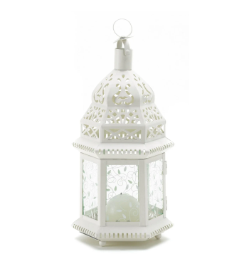WHITE MOROCCAN LANTERN