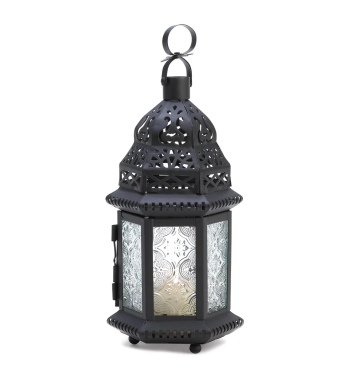 CLEAR GLASS MOROCCAN LANTERN