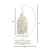WHITE FANCY CANDLE LANTERN WITH STAND