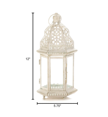 SUBLIME DISTRESSED WHITE LANTERN