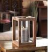 RUSTIC GARDEN WOODEN LANTERN