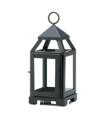 BLACK MINI CONTEMPORARY LANTERN