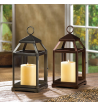 RUSTIC SILVER CONTEMPORARY LANTERN