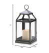 RUSTIC SILVER CONTEMPORARY LANTERN