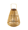 LARGE SLAT WOOD LANTERN