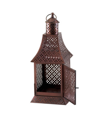 LABYRINTH PEWTER LANTERN