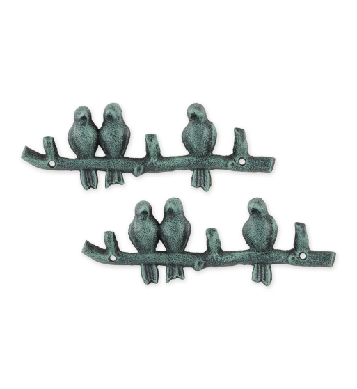 BIRDS ON A BRANCH WALL HOOK SET/2
