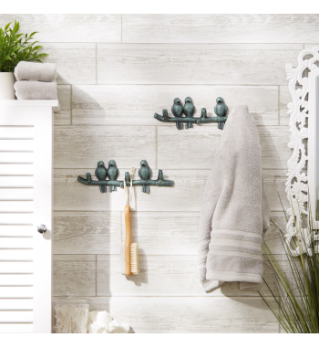 BIRDS ON A BRANCH WALL HOOK SET/2