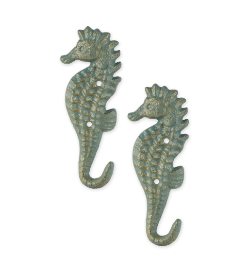 SEAHORSE WALL HOOK SET/2