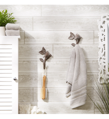 BIRD WITH LEAVES WALL HOOK SET/2