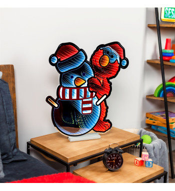 Sesame Street Elmo with Snowman Ekkolight