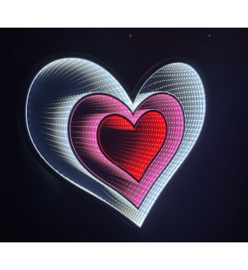 Triple Hanging Heart Infinity Light