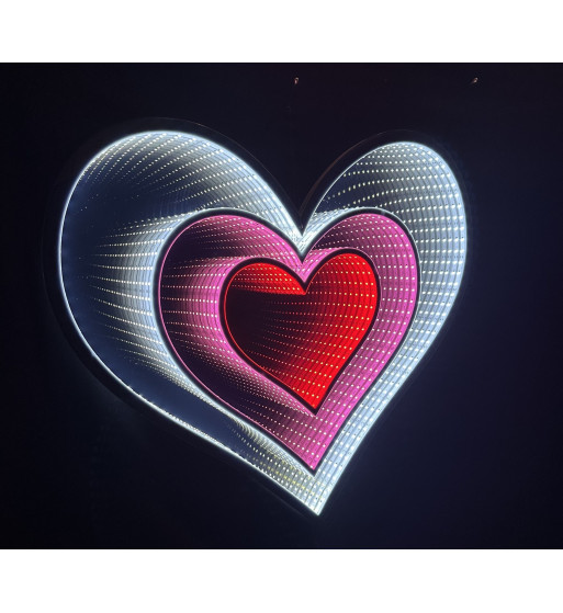 Triple Hanging Heart Infinity Light
