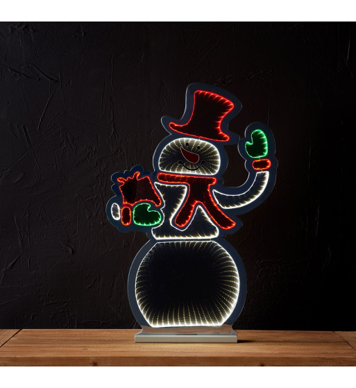 Snowman w/Present Infinity Light