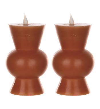 Simplux LED Designer Candle - Small (Terracotta) (Set of 2)