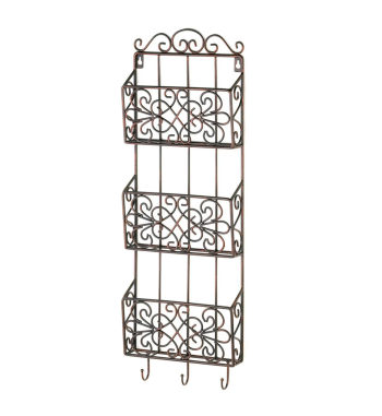 VINTAGE CHARM TRIPLE WALL RACK