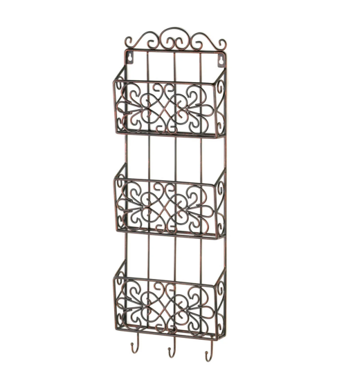VINTAGE CHARM TRIPLE WALL RACK