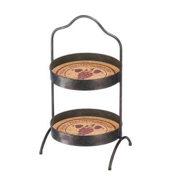 VINEYARD 2-TIER STANDING TRAY