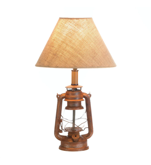 VINTAGE CAMPING LANTERN TABLE LAMP
