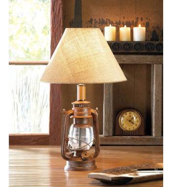 VINTAGE CAMPING LANTERN TABLE LAMP