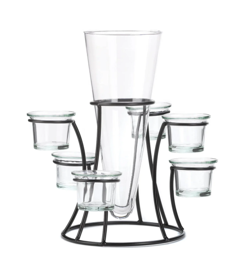 CIRCULAR CANDLE STAND WITH VASE