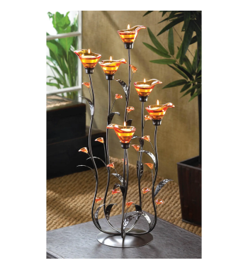 AMBER CALLA LILY CANDLEHOLDER
