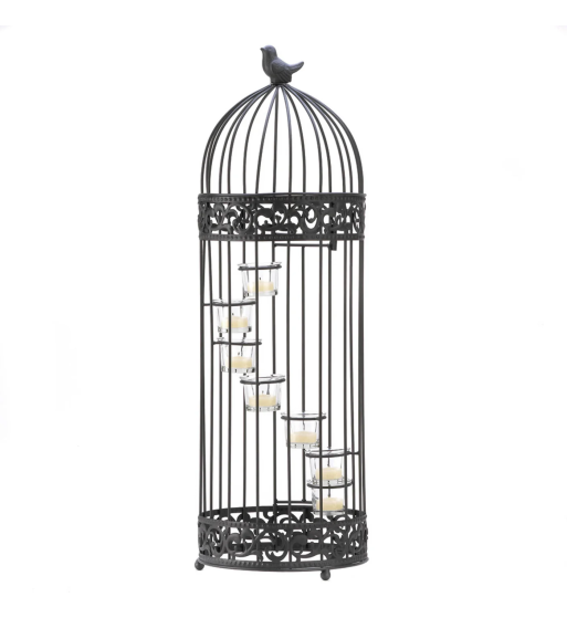 BIRDCAGE STAIRCASE CANDLE STAND