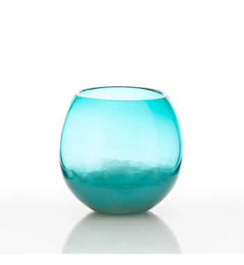 LARGE AQUA FISH BOWL VASE