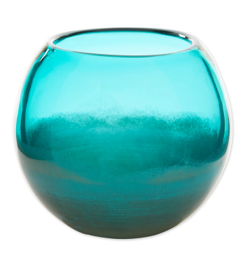 SMALL AQUA FISH BOWL VASE