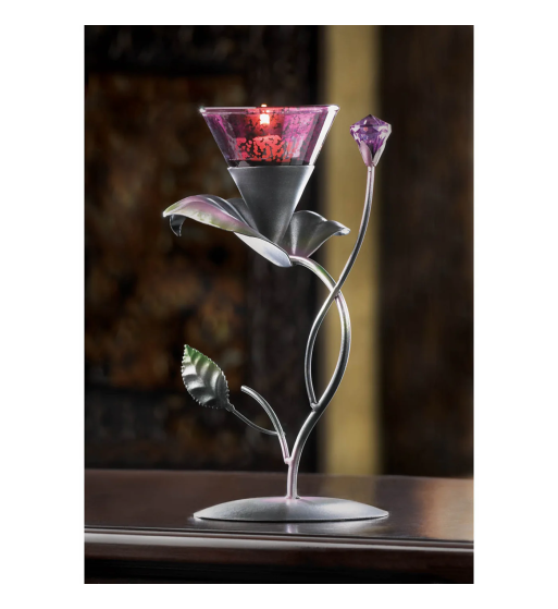 LILAC LILY PAD TEALIGHT HOLDER