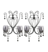 MIDNIGHT ELEGANCE WALL SCONCES SET/2
