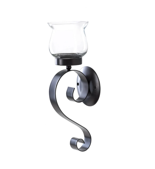 SCROLLING CANDLE SCONCE