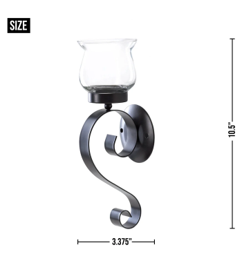 SCROLLING CANDLE SCONCE