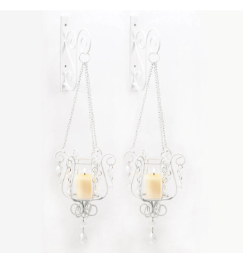 BEDAZZLING PENDANT SCONCE DUO