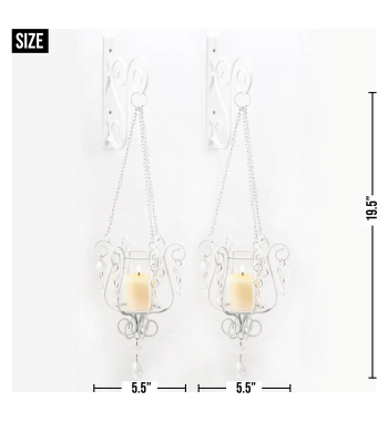 BEDAZZLING PENDANT SCONCE DUO