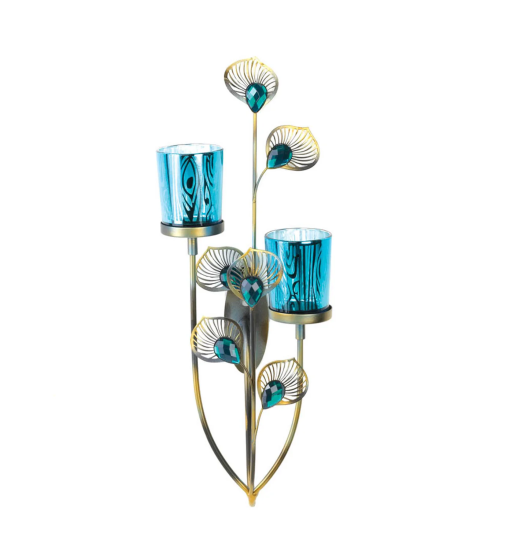 PEACOCK PLUME WALL SCONCE