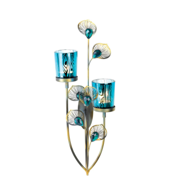 PEACOCK PLUME WALL SCONCE