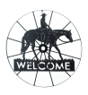 COWBOY WELCOME WHEEL SIGN