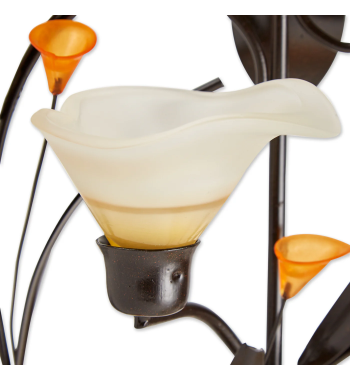 AMBER LILIES CANDLE WALL SCONCE