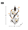 AMBER LILIES CANDLE WALL SCONCE