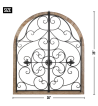 ARCHED WOOD AND IRON WALL DÉCOR