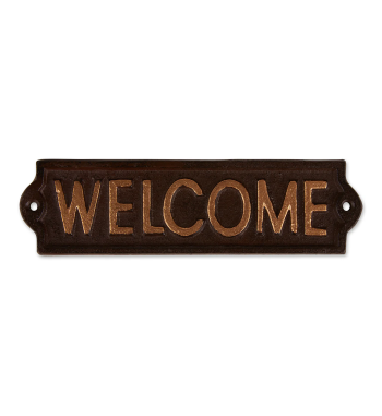 WELCOME CAST IRON SIGN