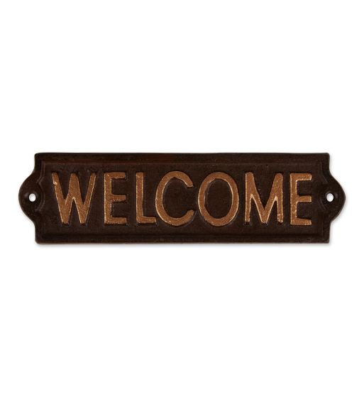 Iyon Sign WELCOME CAST IRON SIGN