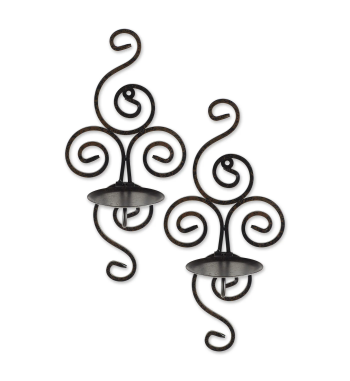 SCROLLWORK CANDLE SCONCES